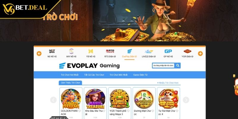 Giới thiệu sảnh nổ hũ Evoplay V9BET