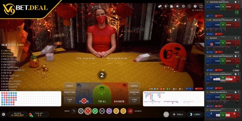 Quy ước tính điểm trong Baccarat V9BET